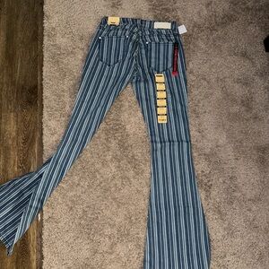 Striped Flare Jeans